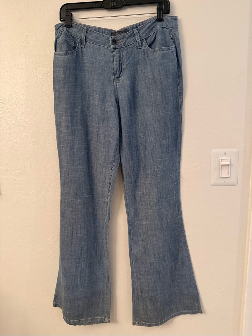 Level 99 Light Blue Flare Wide-Leg Jeans